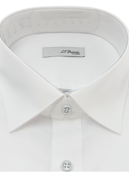 Sơmi St.Dupont trắng thêu logo -11182