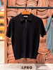 Polo kéo khoá 59% rayon (3 màu) - 11417 - Black