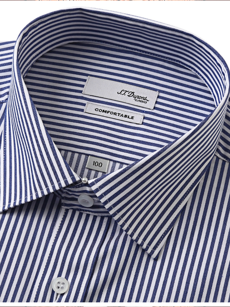 Sơmi St. Dupont Kẻ Nẹp Grosgrain - 11643