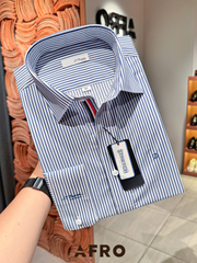 Sơmi St. Dupont Kẻ Nẹp Grosgrain - 11643