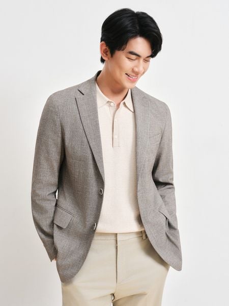 Blazer Shade Check Print (2 màu) - 11674 - Brown