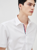 Sơmi St.Dupont Cộc Tay Kẻ Grosgrain (2 màu) - 11653 - Blue
