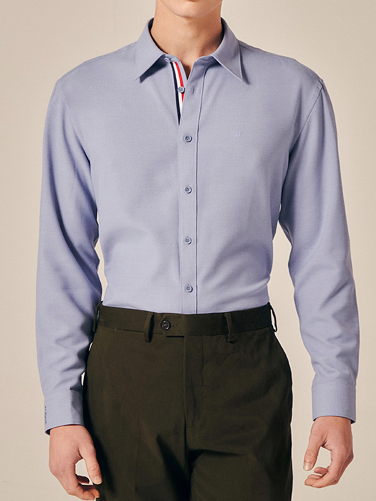 Sơmi St.Dupont Brushed Grossgrain (2 màu) - 11720 - Blue