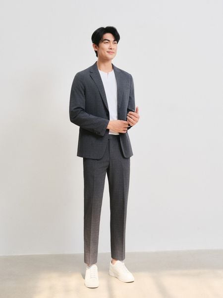 ANDZ Seersucker Blazer Set - 11740