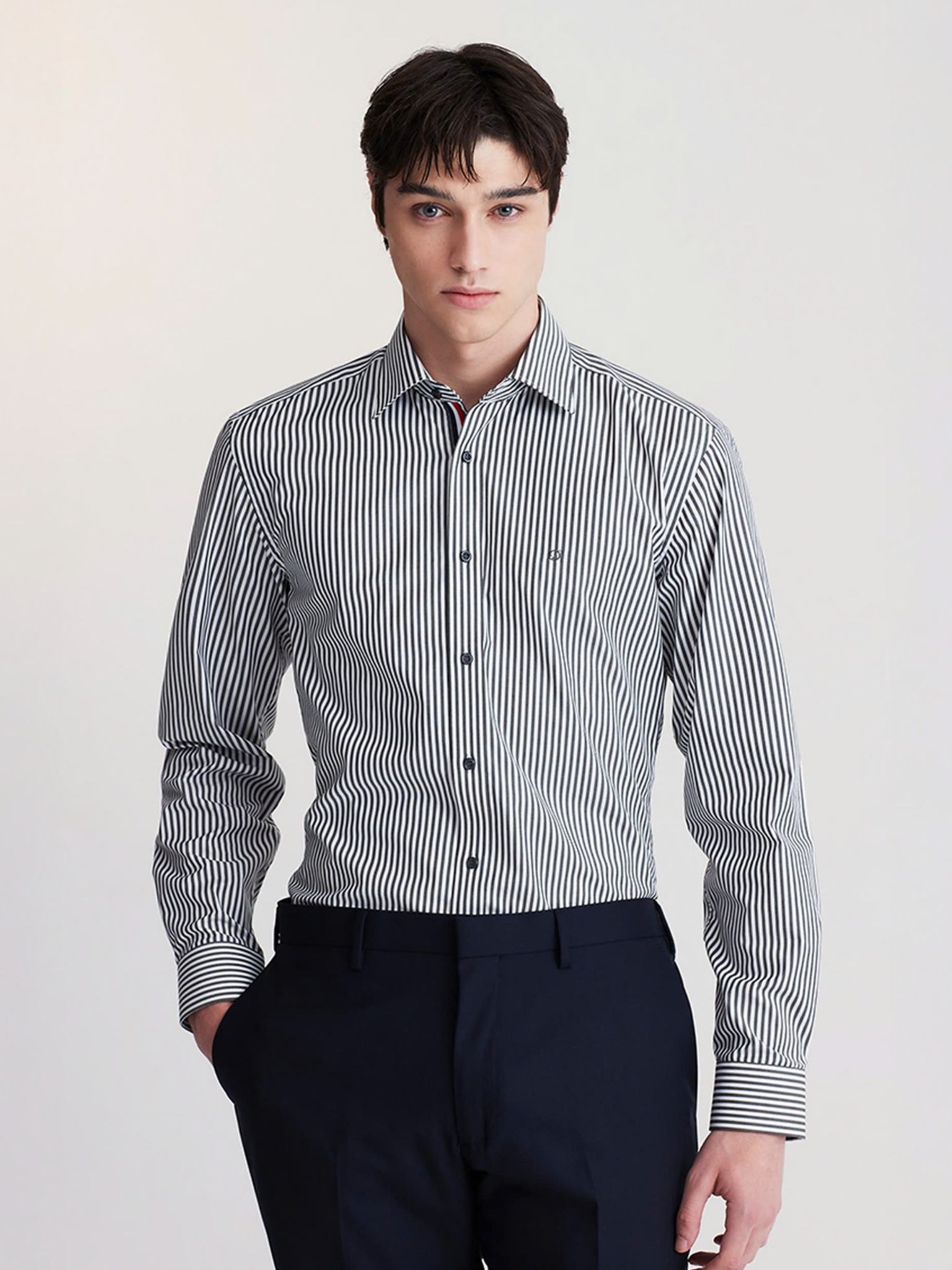 Sơmi St.Dupont Kẻ Nẹp Grosgrain - 11796