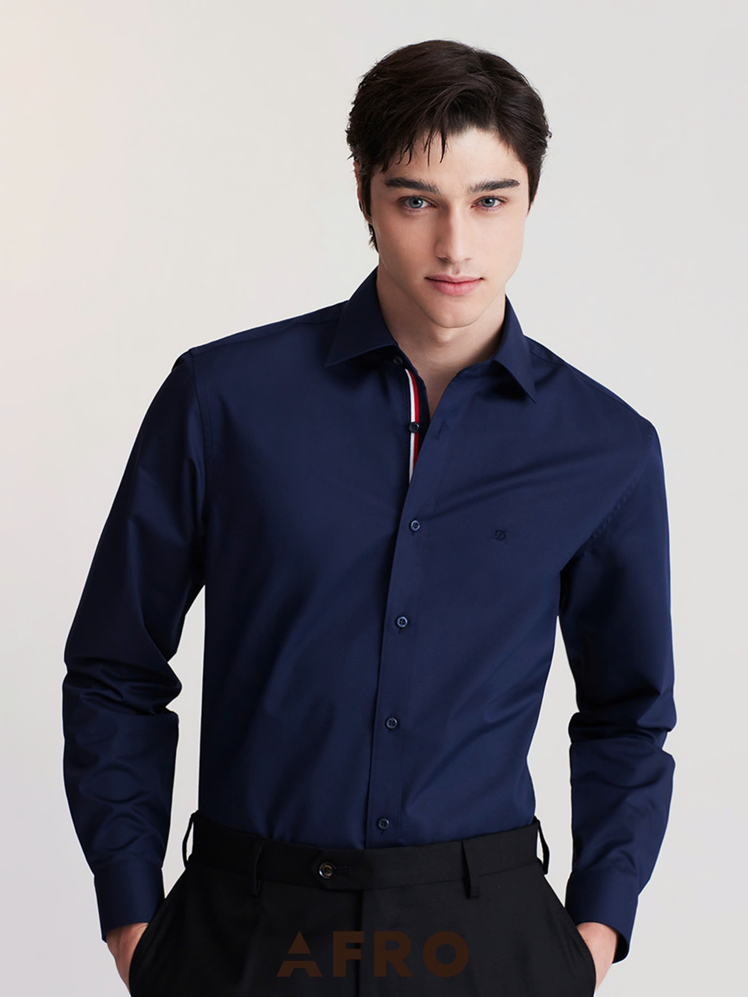Sơmi St.Dupont nẹp Grosgrain (2 màu) - 11838 - S.Navy