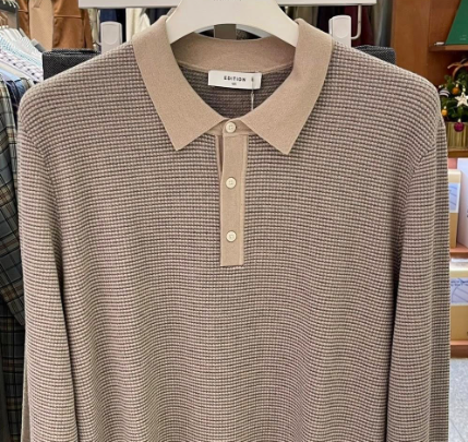 Polo Len 2Tone Cashmere NEF4ET1626 (3 màu)