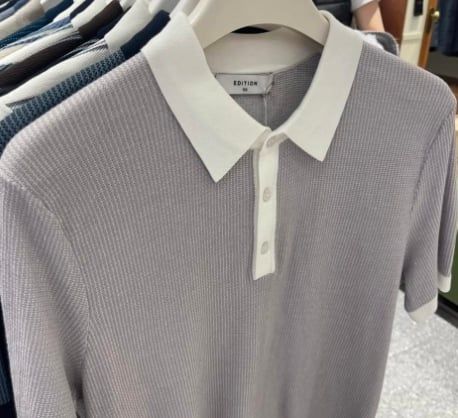 Polo dệt nổi pha cổ NEG2ET1623 (4 màu)