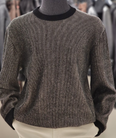 Áo len Chenille Yarn Striped BZF4ER1102