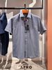 Sơmi Linen St.Dupont Cộc Tay Grosgrain (3 màu) - 11610 - Dark Navy