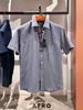 Sơmi Linen St. Dupont Cộc Tay Grosgrain (3 màu) - 11613 - Dark Gray