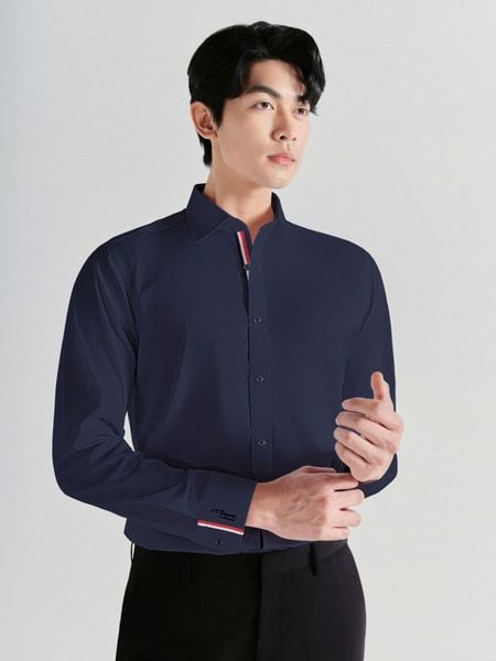 Sơmi St.Dupont Nẹp Grosgrain (3 màu) - 11640 - Navy