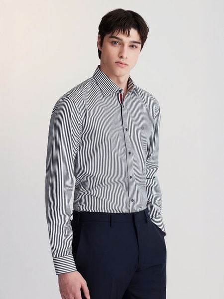 Sơmi St.Dupont Kẻ Nẹp Grosgrain - 11796