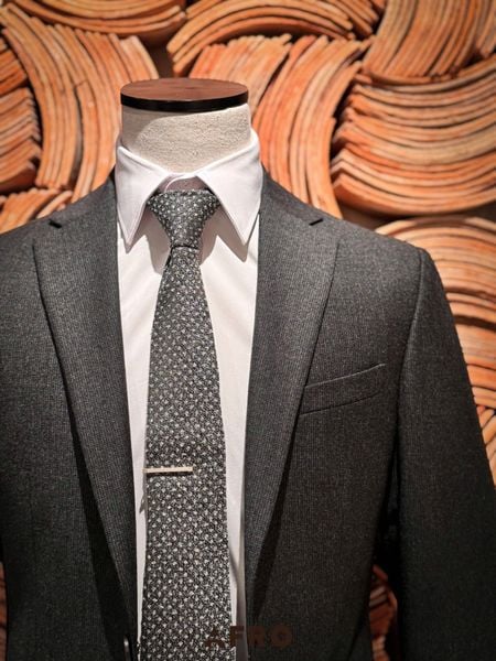 Suit Micro-Pattern 70% Lông Cừu Hàn Quốc - 11028 - M.Gray