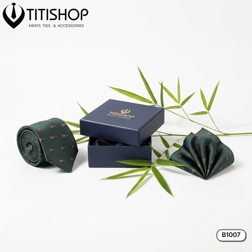 Sét Bộ Cavat & Khăn Cài 1007 TITISHOP