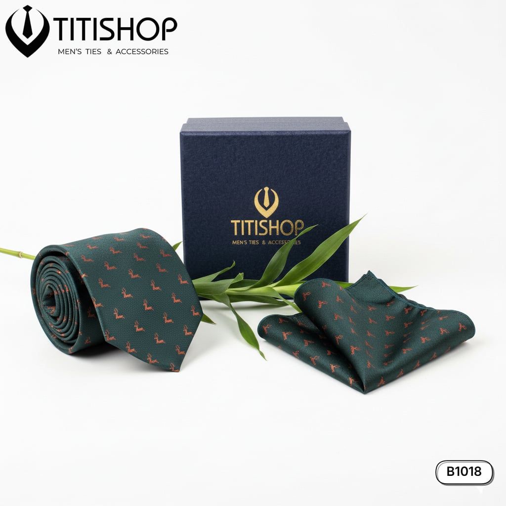 Sét Bộ Cavat & Khăn Cài 1018 TITISHOP