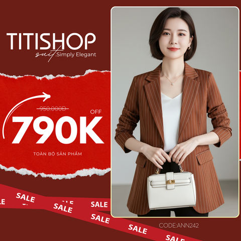 Aó vest Blazer nữ Titishop ANN242