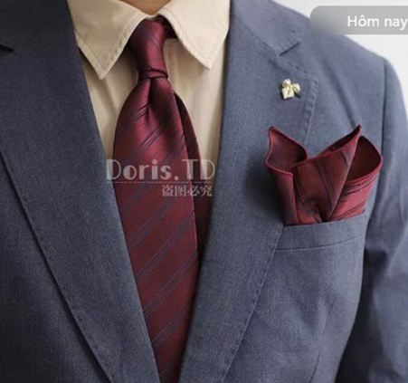 Sét Bộ Cavat & Khăn Cài 1109 TITISHOP