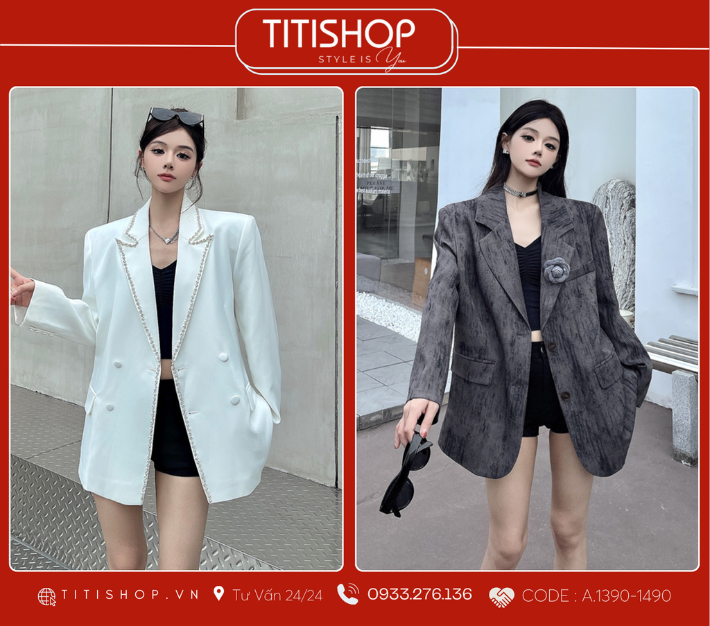 Áo Blazer Dáng Rộng TITISHOP  (S-XL)