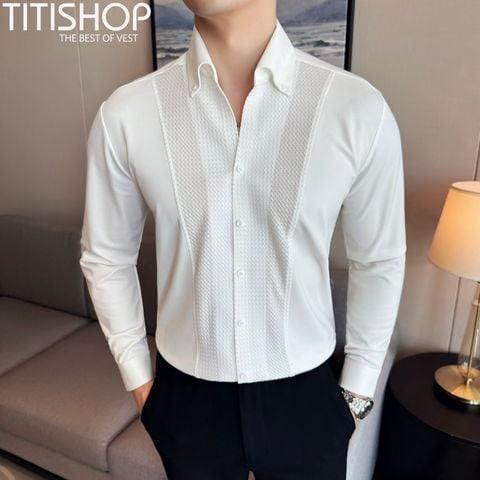 Áo Sơ Mi Qúy ông TITISHOP Xếp Ly Premium
