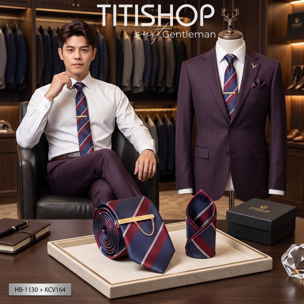 Bộ 3 Món Cavat + Khăn Cài & Kẹp Cavat TITISHOP - 113