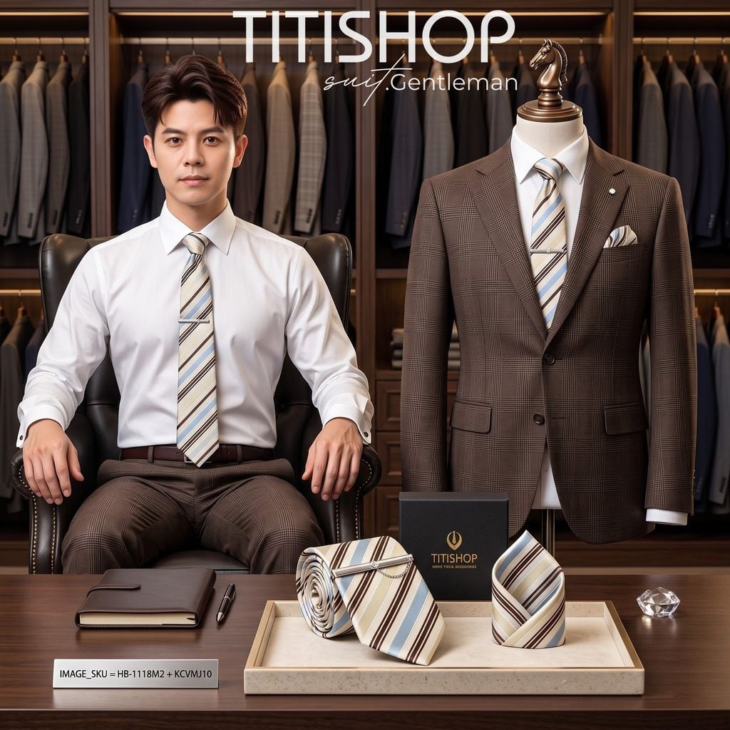 Bộ 3 Món Cavat + Khăn Cài & Kẹp Cavat TITISHOP - 131