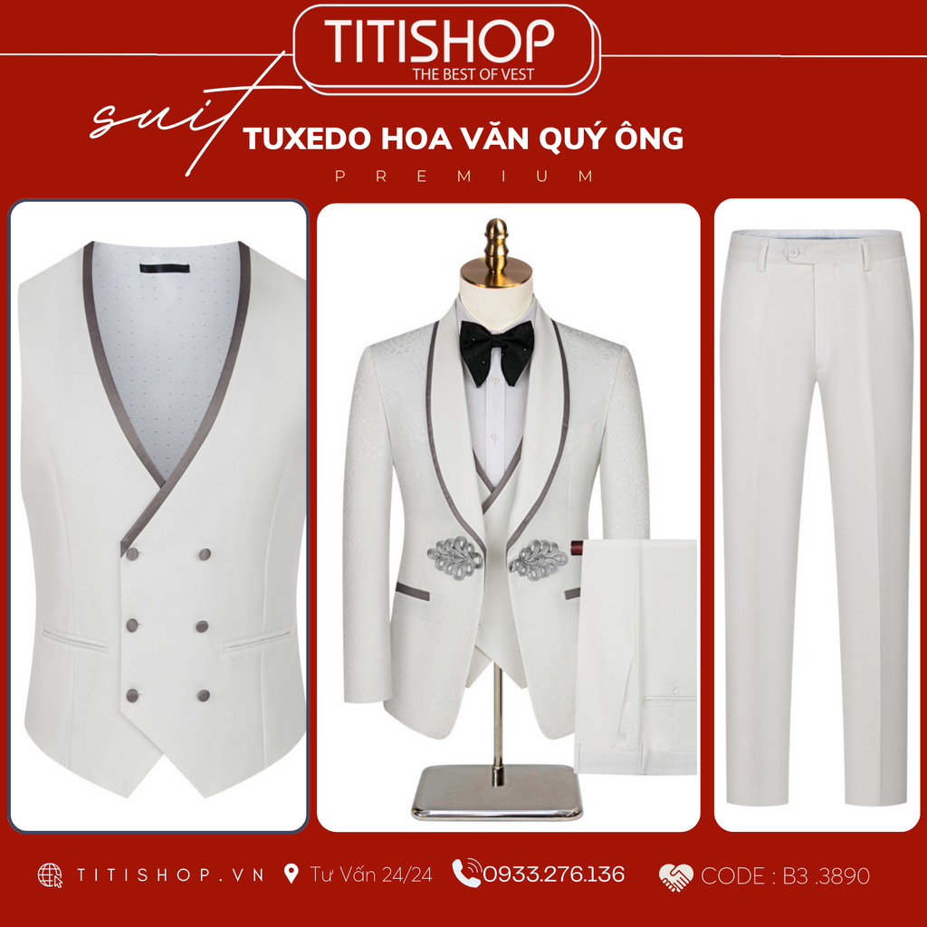 Suit TUXEDO Hoa Văn Luxury