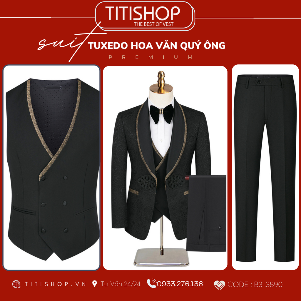 Suit TUXEDO Hoa Văn Luxury