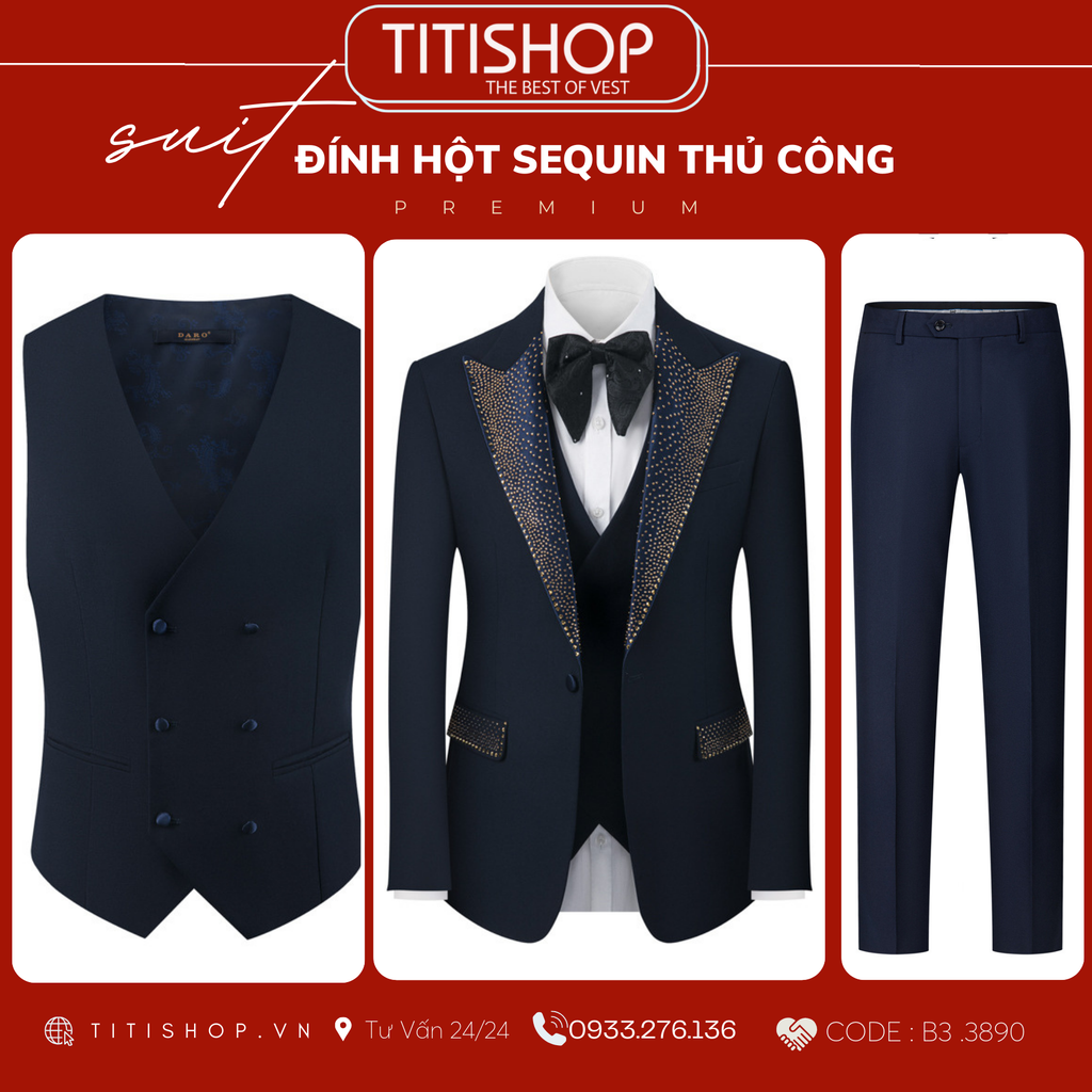 TUXEDO Đính Hột Thủ Công Luxury