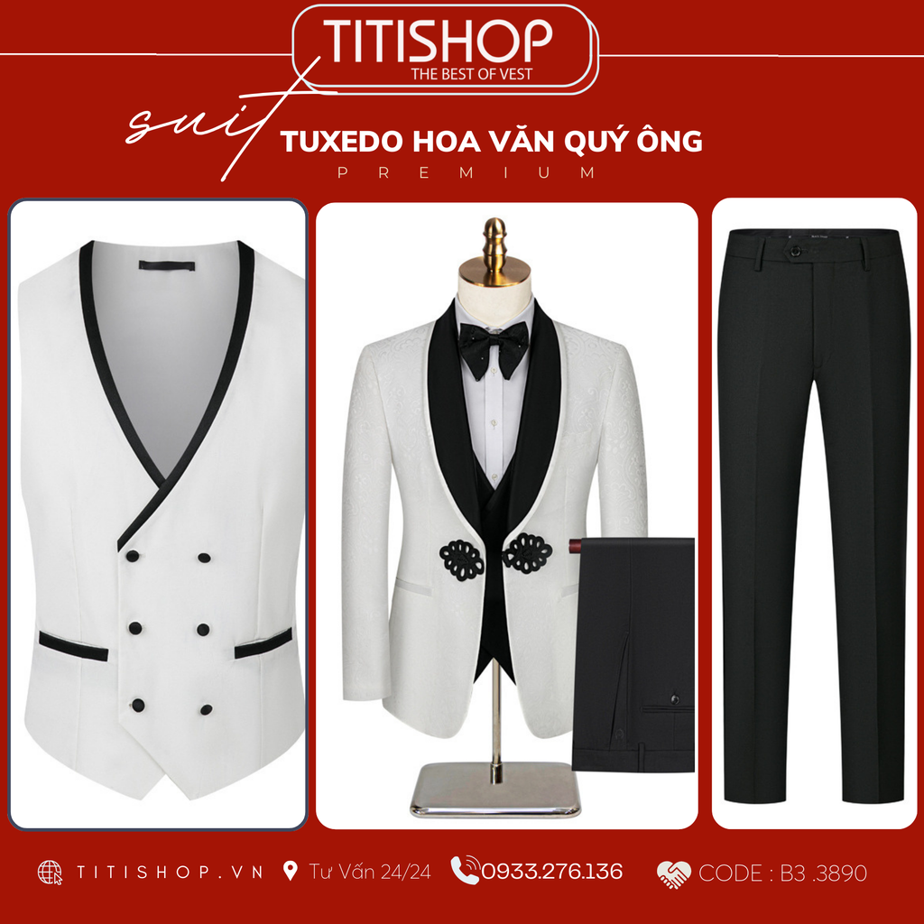 Suit TUXEDO Hoa Văn Luxury