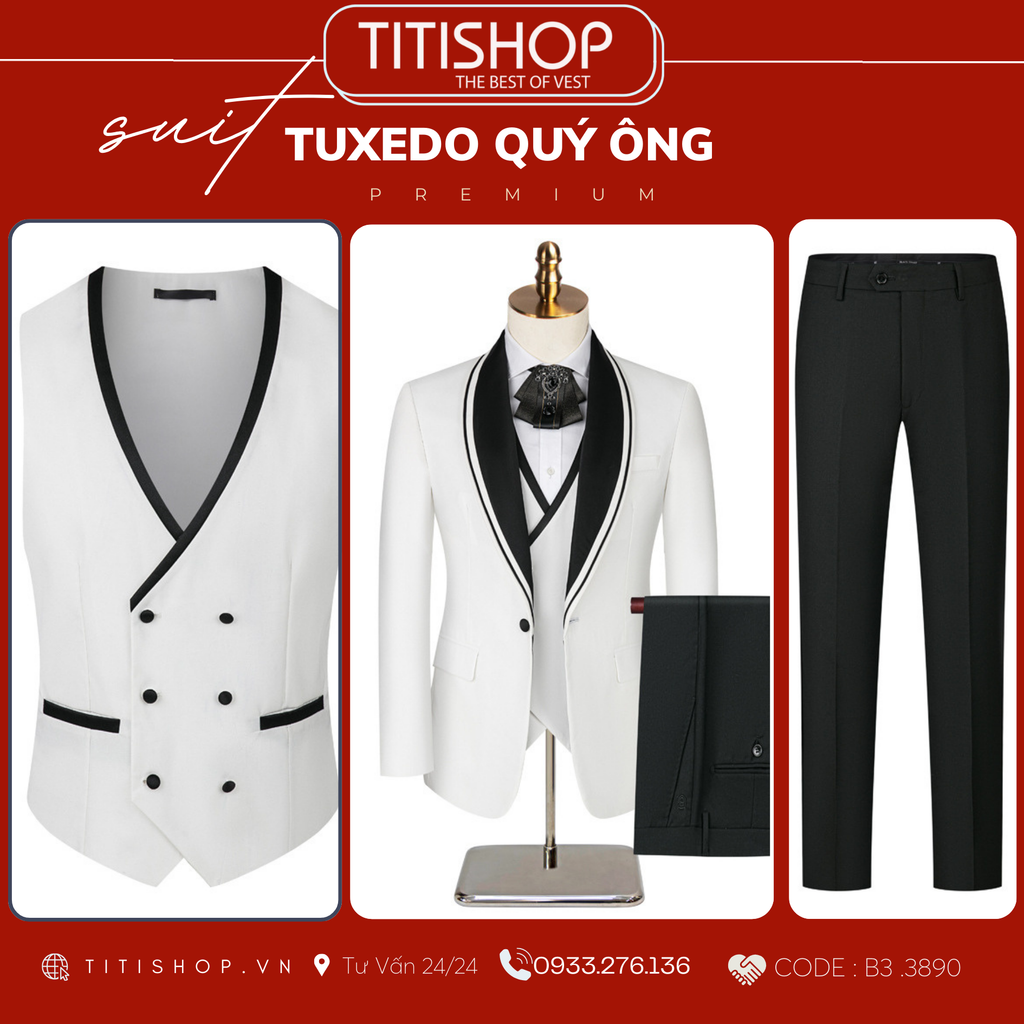 Suit TUXEDO Hoa Văn Luxury