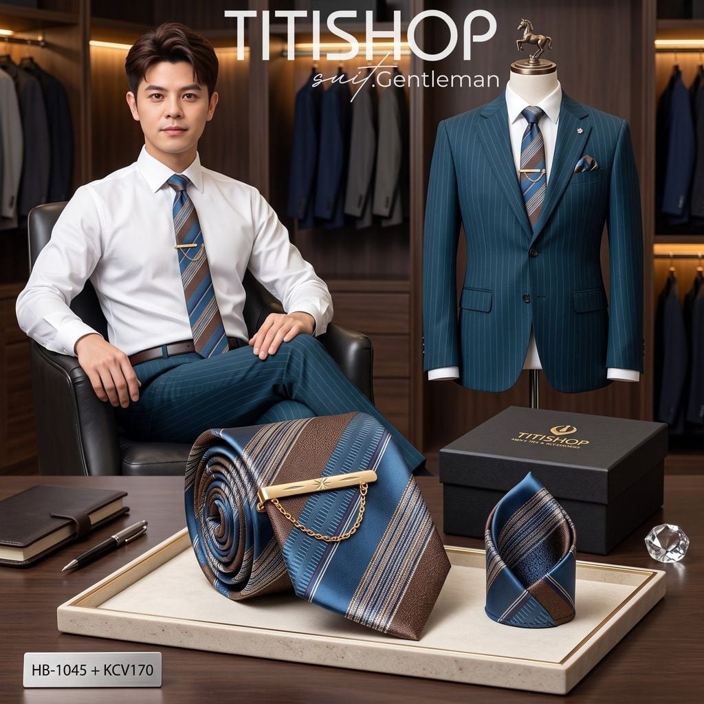 Bộ 3 Món Cavat + Khăn Cài & Kẹp Cavat TITISHOP - 174