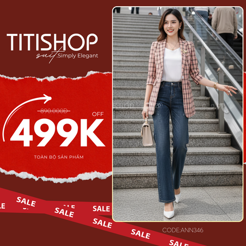 Áo Vest Nữ Titishop ANN346 Sọc