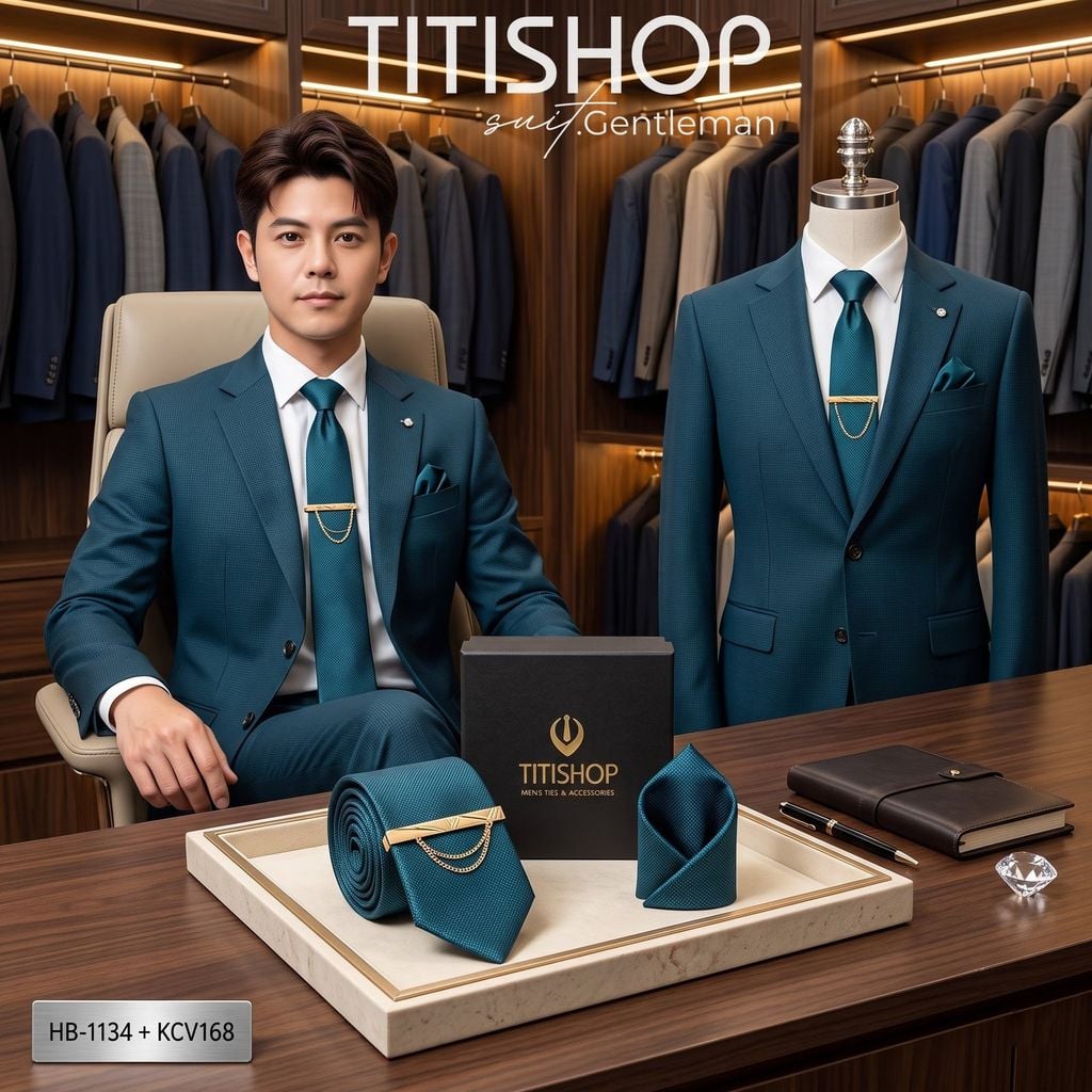 Bộ 3 Món Cavat + Khăn Cài & Kẹp Cavat TITISHOP - 187