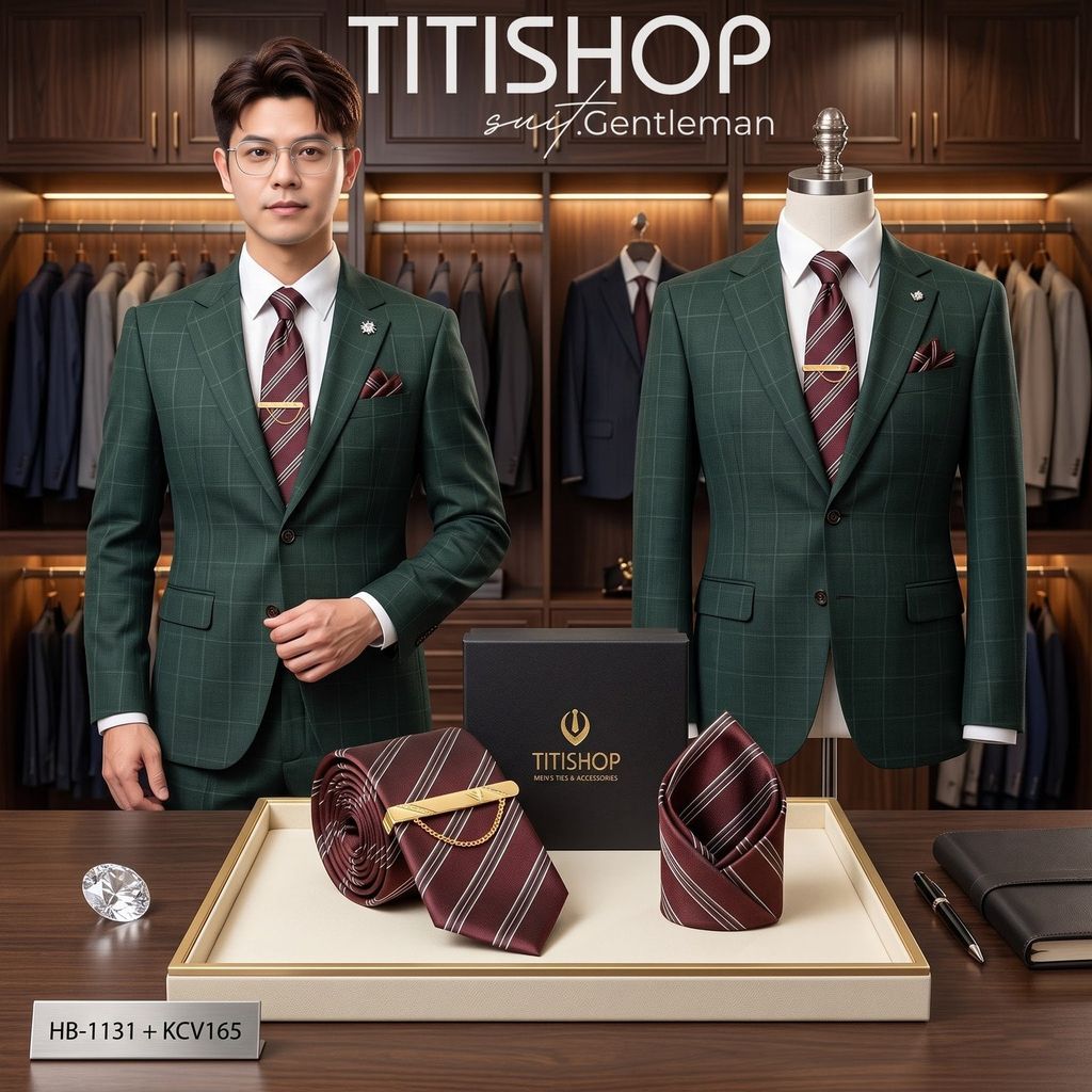 Bộ 3 Món Cavat + Khăn Cài & Kẹp Cavat TITISHOP - 190