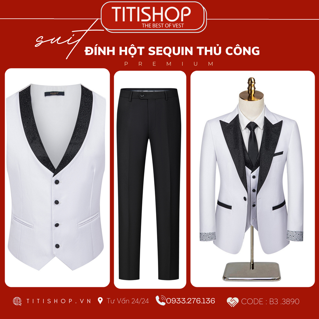 Suit TUXEDO Đính Hột Thủ Công Luxury