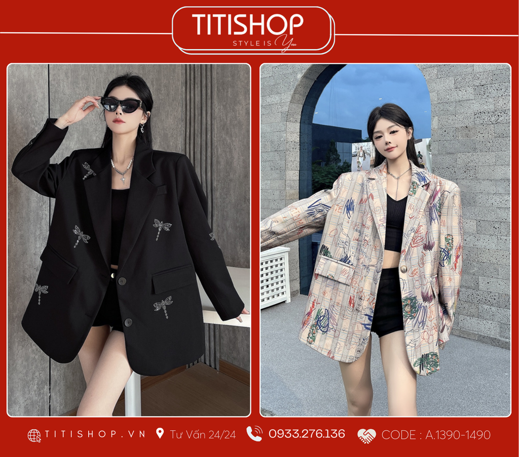 Áo Blazer Dáng Rộng TITISHOP  (S-XL)