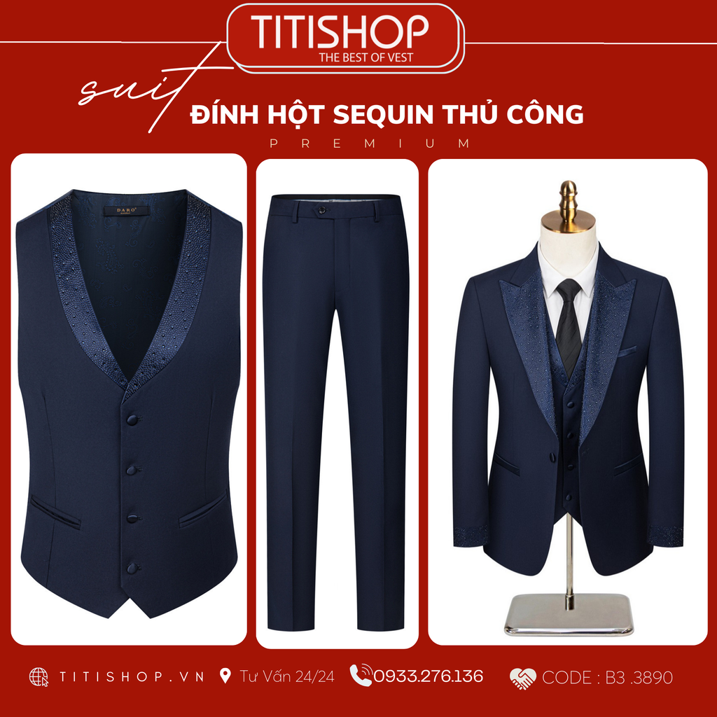 Suit TUXEDO Đính Hột Thủ Công Luxury