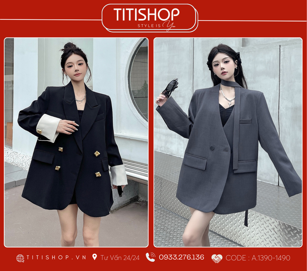 Áo Blazer Dáng Rộng TITISHOP  (S-XL)