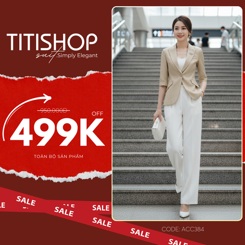 Áo  vest Nữ Titishop ACC384 Kem ( Luxury )
