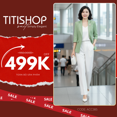 Áo  vest Nữ Titishop ACC385 Xanh ( Luxury )