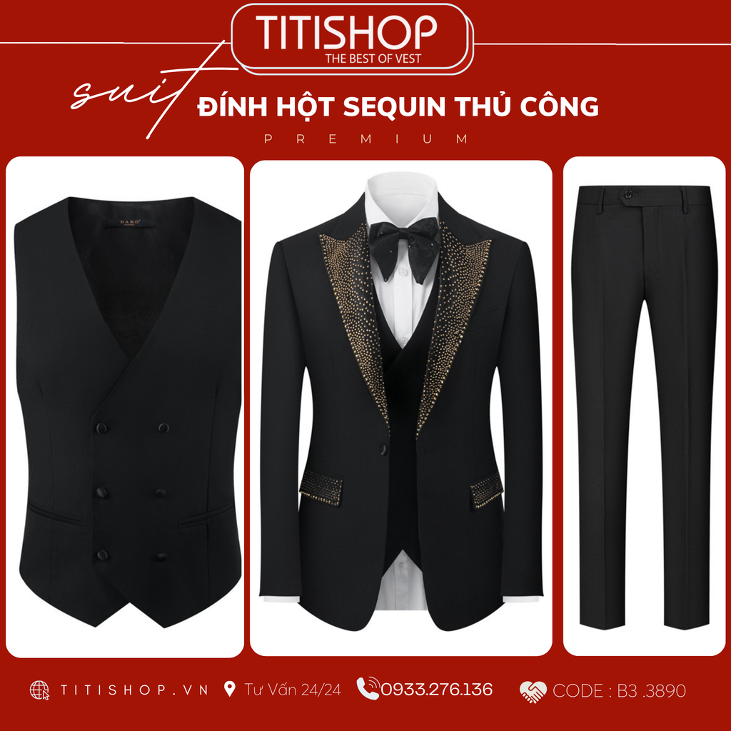 TUXEDO Đính Hột Thủ Công Luxury