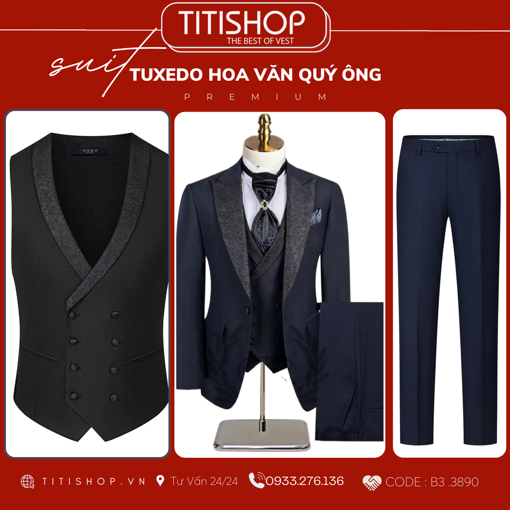 TUXEDO Đính Hột Thủ Công Luxury