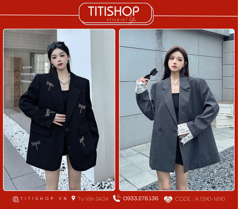 Áo Blazer Dáng Rộng TITISHOP  (S-XL)