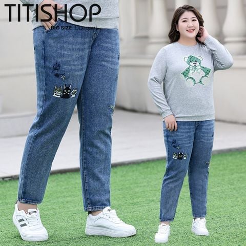 Quần JEAN Nữ Big Size ( 40-120KG ) Tại TITISHOP - 009