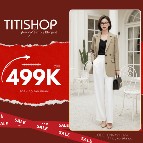 Áo Blazer Nữ Titishop BNN491 Đen