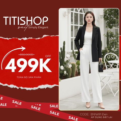 Áo Blazer Nữ Titishop BNN491 Đen