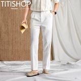 Quần Tây SIDETAB LINEN  QST Titishop ( Slimfit )