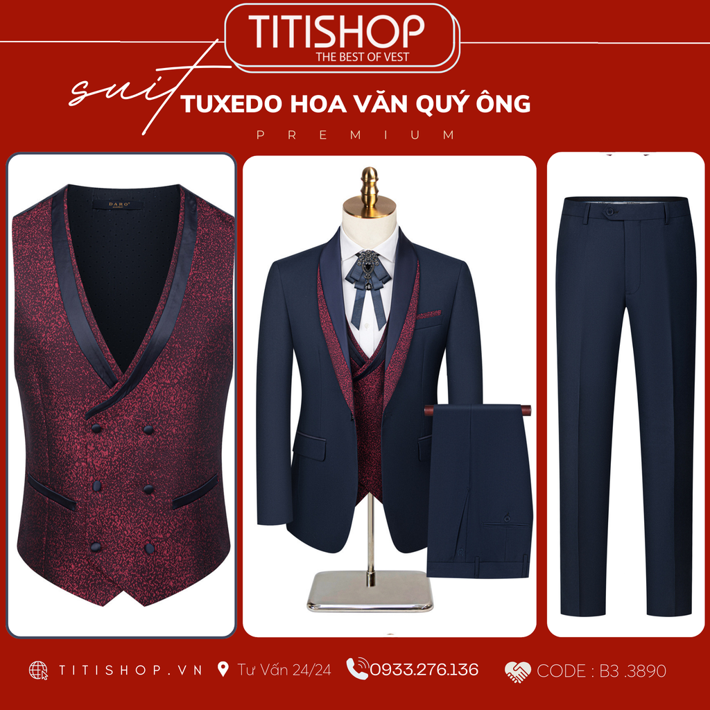 Suit TUXEDO Hoa Văn Luxury