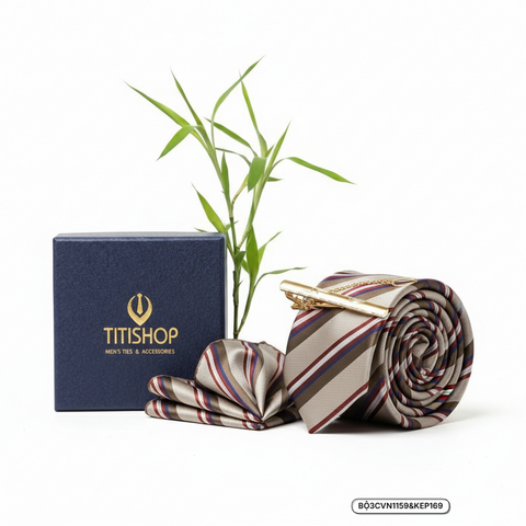 Bộ 3 Món Cavat Khăn & Kẹp Cavat - 002